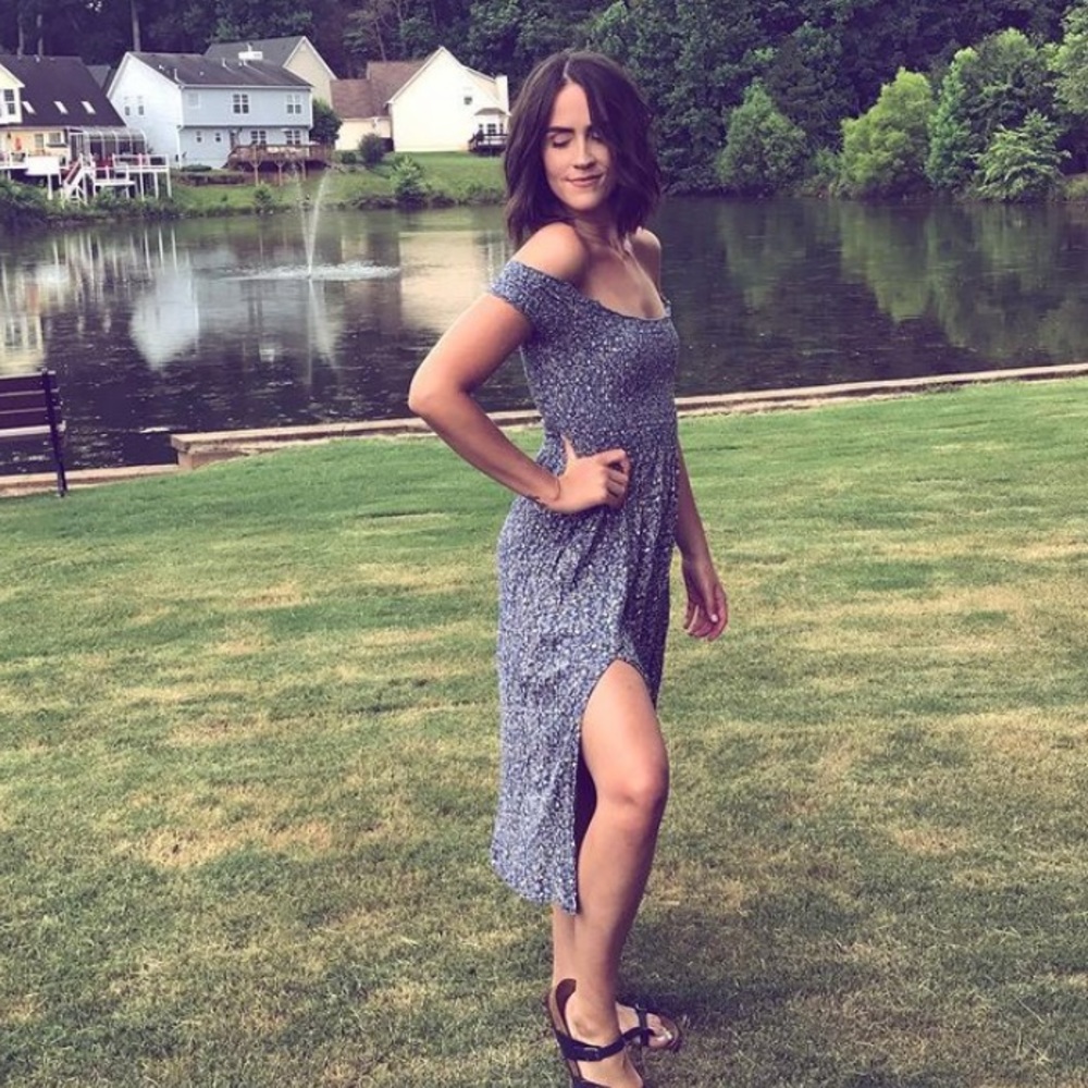 Urban outfitters off the shoulder dress